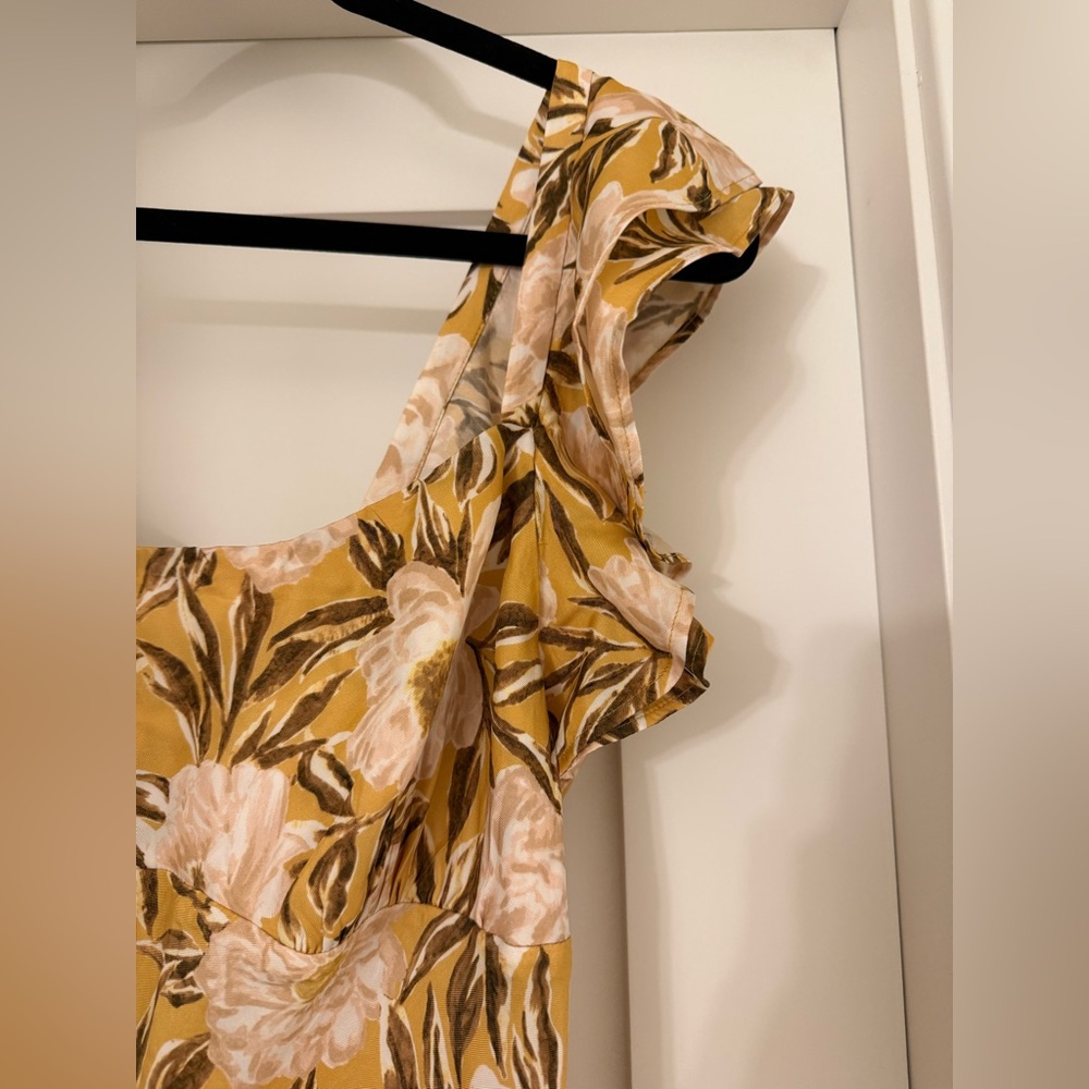 NWT Madewell Yellow Floral Maxi Dress - Picture 2 of 7